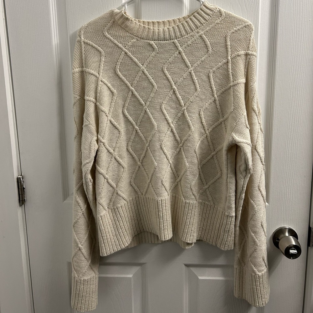 Sanctuary Beige Textured Knit Sweater